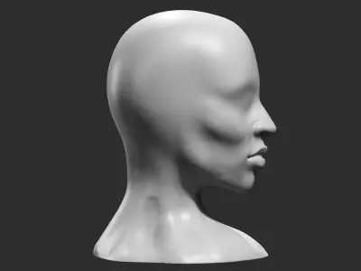 human head modern sculpture 3d print model 60 3D print model