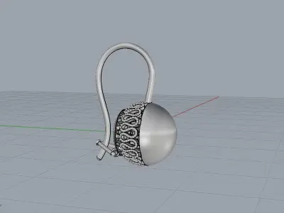 Soviet design earrings 3D print model