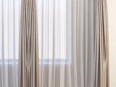 Set 66 Curtains 3D model