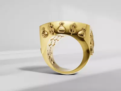 Luxury Gold Ring 3D print model