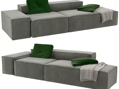 Sofa Rudo Low-poly 3D model