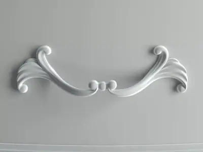 Antique-Style Chest of 6 Drawers 3D model