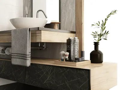 Furniture and decor for bathroom 12 3D model