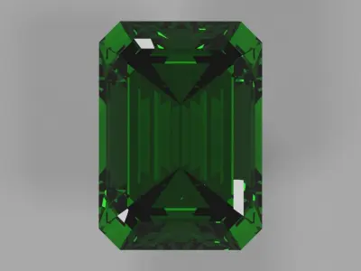 Emerald 3D model Low-poly 3D model