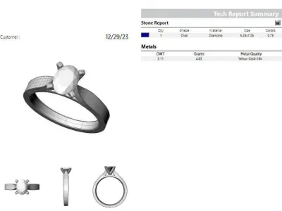 OVAL 0-75-CT Flat Profile Round Shank Width 2-4mm 3D print model