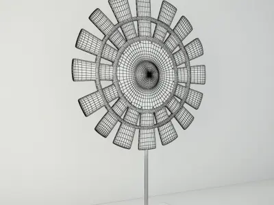 Wood Loom Wheel 3D model