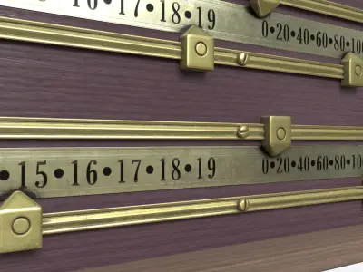 Vintage Billiard Snooker Scoreboard 3D model