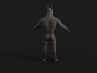 Horse man Creature Model with PBR n Arnold Textures n Xgen Fur Low-poly 3D model