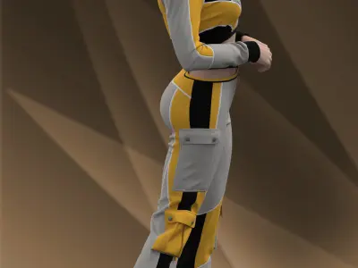 Female sport outfit   Model 2 3D model