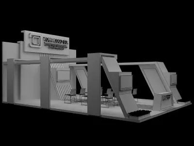 Booth Exhibition Stand a537b 3D model