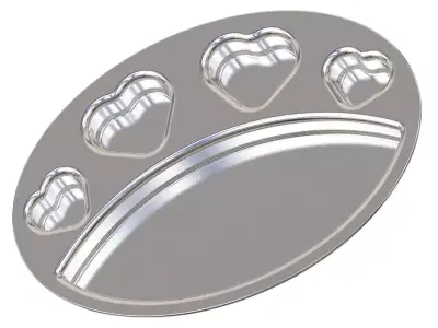 Premium Oval Heart Plate 3D print model