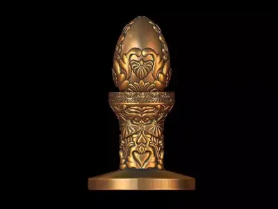 Ornament Egg On ornament stand 3D print model