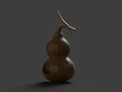 Chinese weaver  gourd  Low-poly 3D model