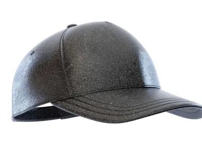 Leather Baseball Cap 3D model