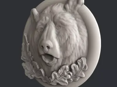 3d STL models for CNC bear 3D model