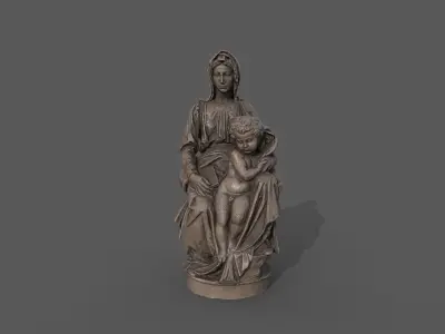 Madonna of Bruges Low-poly 3D model