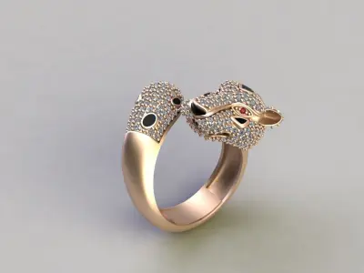 Panther Ring Bold Luxury Style for Men and Women 3D print model