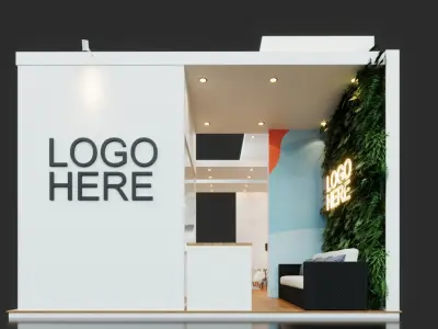 Exhibition Stand - 10m x 5m 3D model - 50m 3D model 3D model