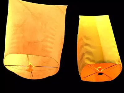 Chinese sky lantern 3D model