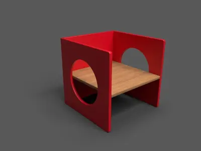Chable Chair Low-poly 3D model