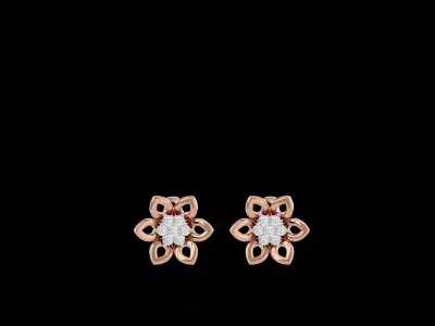 Light Minimalist Diamond Earrings 3D print model purchase
