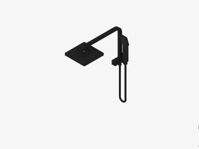 Shower - Twin - Luxury - Lane - Compact Low-poly 3D model