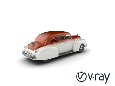 Elegant Vintage Sedan Luxury 1940s Design model pack Low-poly 3D model