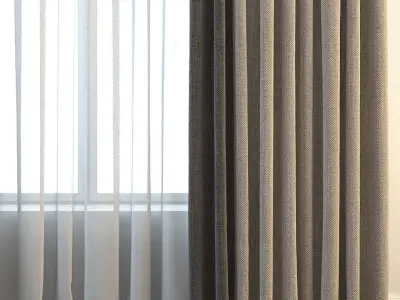 Set 20 Curtains 3D model