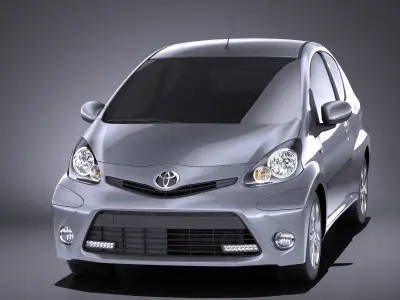 Toyota Aygo 3doors 2014 VRAY 3D model