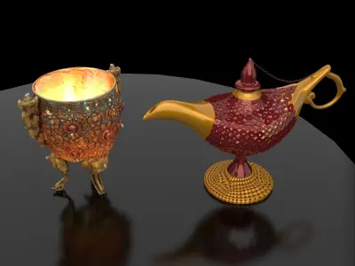 Chinese magic lamp  3D model