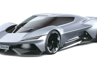 Corvette CX Concept 2025 LowPoly Low-poly 3D model