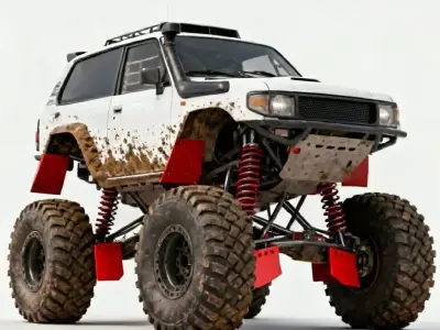 Extreme Off-Road Monster SUV 3D Model Low-poly 3D model