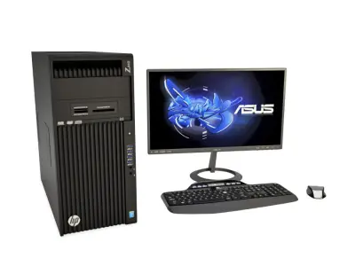 Teenager Desk And Office Supplies 3D model