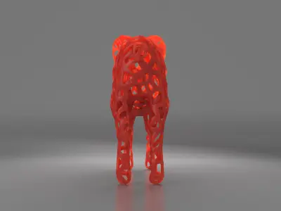 Sheep Wireframe 3D print model 3D print model