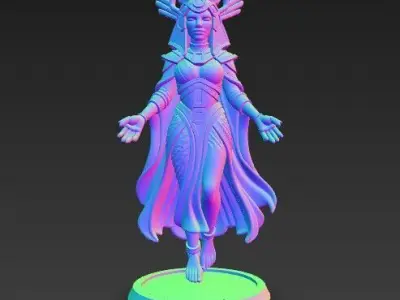 Floating Ancient Goddess Figure 3D model