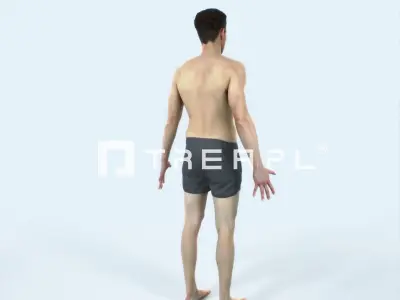 Virtue C Beach Animated Rigged Sports Man Low-poly 3D model