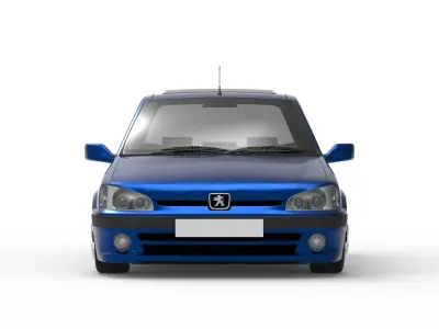 PEUGEOT 106 GTI 1997 - IN INTERIOR FULL 3D  3D model