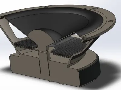 Subwoofer 8 inch speaker driver 3D model