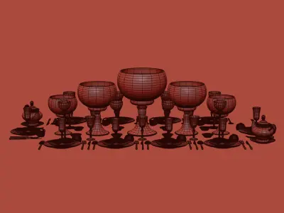 Decorative Set Service 2023 3D model