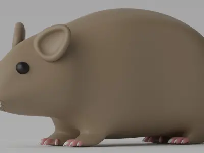 Cartoon Mouse Rat 3D model
