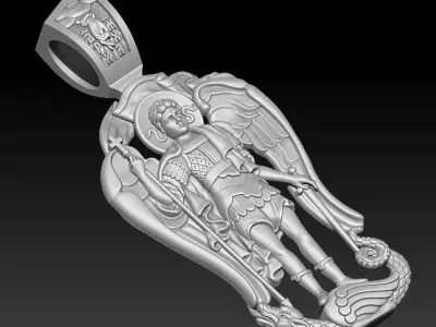ARCHANGEL MICHAEL PENDANT Printable Model 3D print model