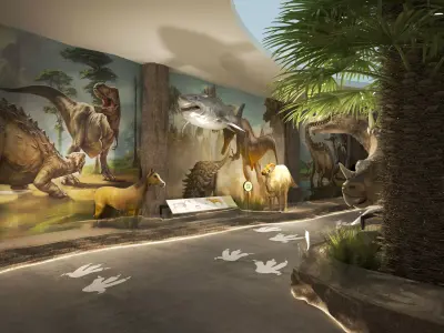 dinosaur fossil 02 Low-poly 3D model