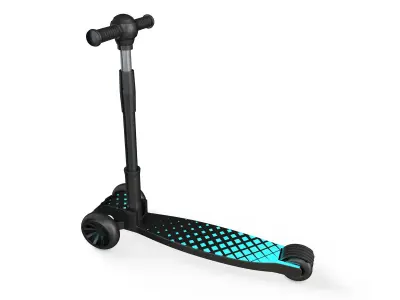 Three Wheels Child Scooter 3D model