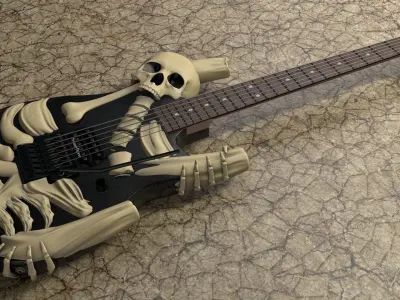 George Lynch ESP Skull n bones 3D model