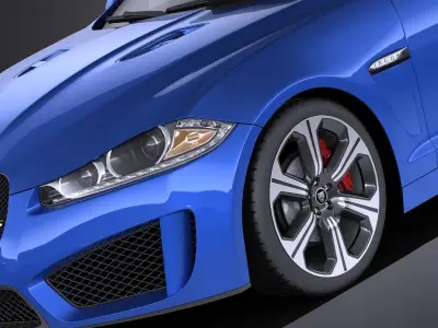 Jaguar XFR-S 2016 VRAY 3D model