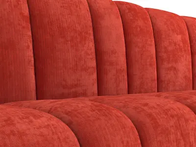 Lux Restaurant Club Sofa Part1 velvet fabric  3D model