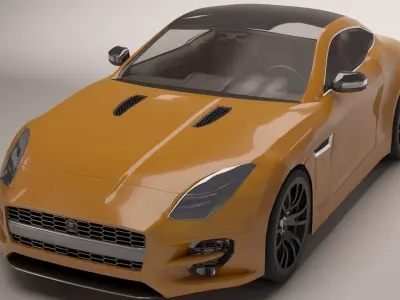 JAGUAR F TAYP  Low-poly 3D model