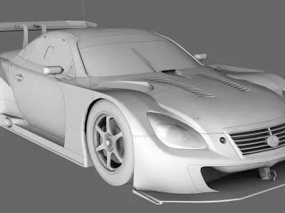Lexus SC430 GT500 Low-poly 3D model