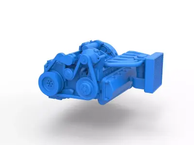 Engine of Vintage Bus Scale 1 to 25 3D print model