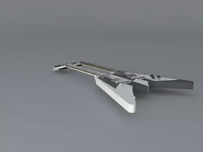 Michael Schenker double neck flying w guitar Free 3D model